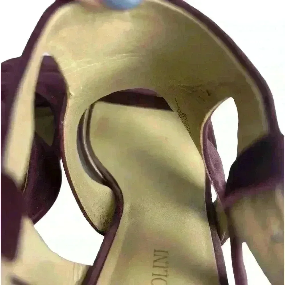 Enzo Angiolini‎ Women's Trudy Sandal Purple Strappy Block Heels 8.5